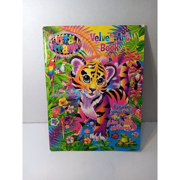 Lisa Frank Other - Vintage Lisa Frank Velvet Art Coloring Book Colroful Leopard 90s Retro